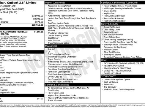 Used 2017 Subaru Outback 3.6R Limited image 40
