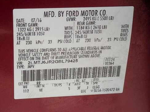 Used 2016 Lincoln MKX Premiere FWD image 24
