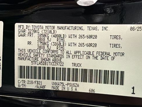 Used 2026 Toyota Tundra SR5 w/ SR5 Convenience Package AWD/4WD image 21