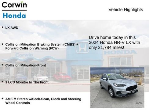 Used 2024 Honda HR-V LX image 6