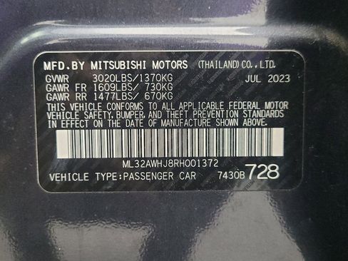 Used 2024 Mitsubishi Mirage Black Edition FWD image 33