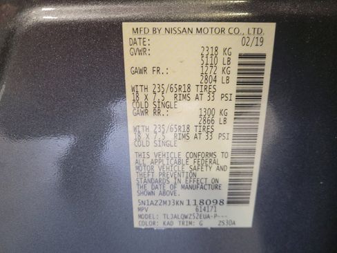 Used 2019 Nissan Murano SV w/ Premium Package FWD image 33
