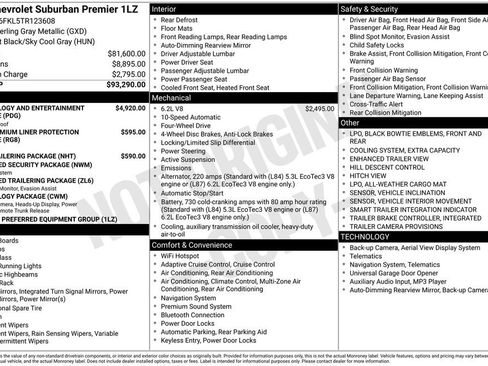 New 2026 Chevrolet Suburban Premier AWD/4WD image 5
