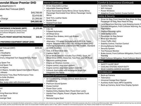 Used 2023 Chevrolet Blazer Premier w/ Driver Confidence II Package image 2