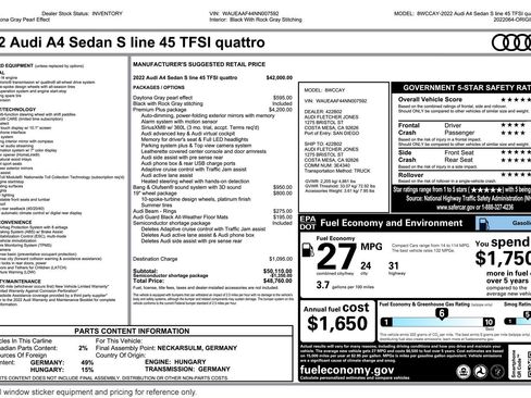 Used 2022 Audi A4 2.0T Premium Plus image 2