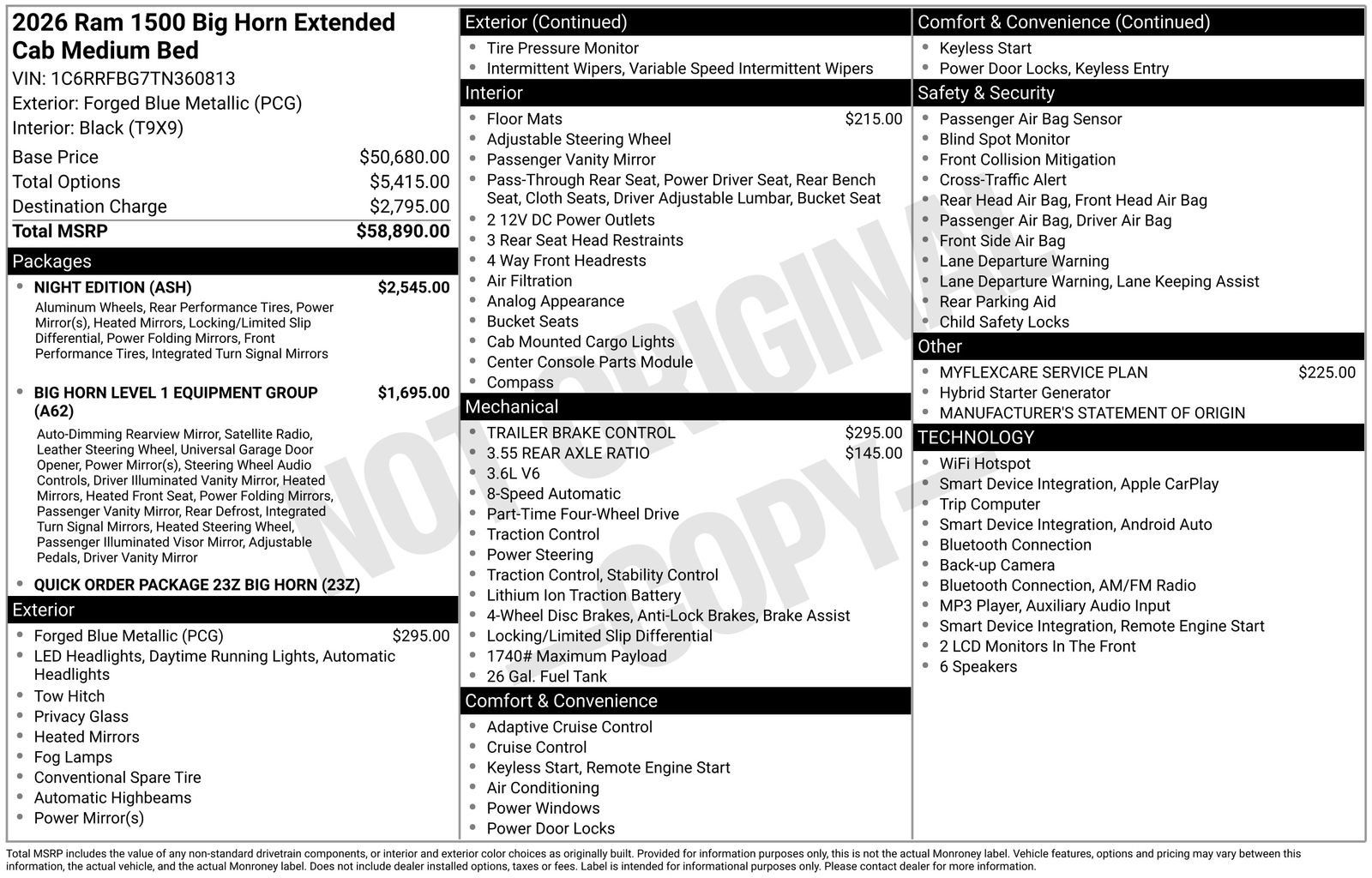 New 2026 RAM 1500 Big Horn w/ Night Edition AWD/4WD image 15
