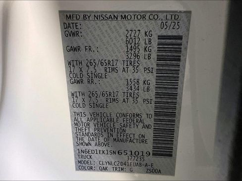 Certified 2025 Nissan Frontier SV w/ SV Convenience Package image 42