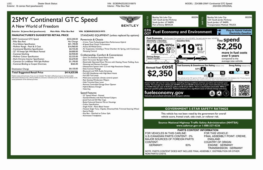 Used 2025 Bentley Continental GT Speed AWD/4WD image 2