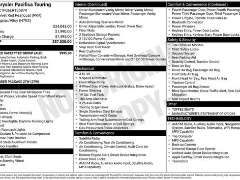 Used 2020 Chrysler Pacifica Touring w/ Advanced Safetytec Group FWD image 7