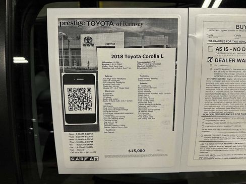 Certified 2018 Toyota Corolla L image 13