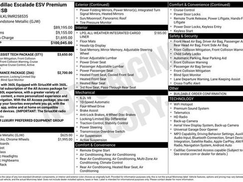 Used 2021 Cadillac Escalade ESV Premium Luxury w/ Driver Assist Tech Package AWD/4WD image 6