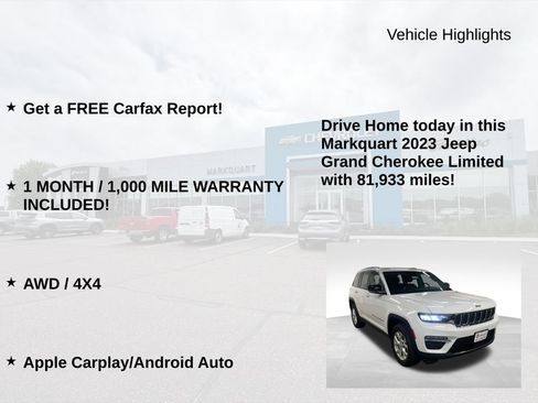 Used 2023 Jeep Grand Cherokee Limited AWD/4WD image 8