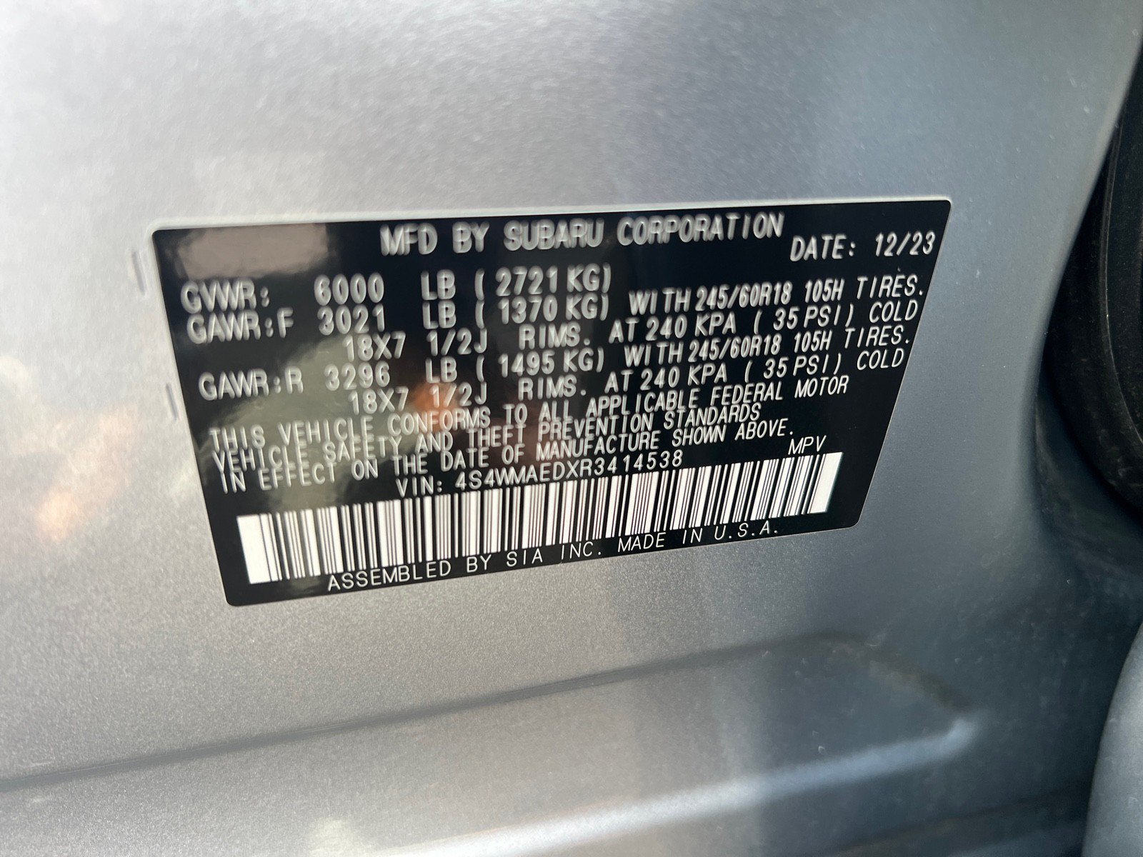 Used 2024 Subaru Ascent Premium w/ Convenience Package AWD/4WD image 16
