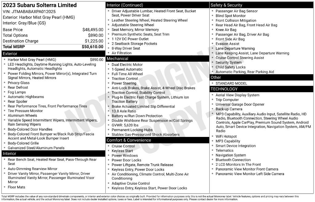 Used 2023 Subaru Solterra AWD image 7