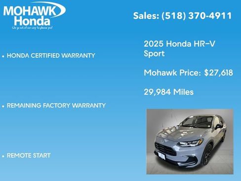 Certified 2025 Honda HR-V Sport image 16