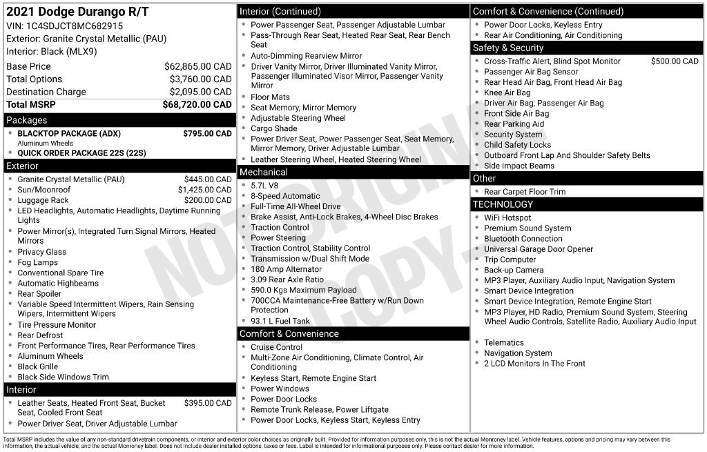 Used 2021 Dodge Durango R/T w/ Blacktop Package AWD/4WD image 12