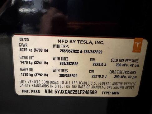 Used 2020 Tesla Model X AWD/4WD image 28