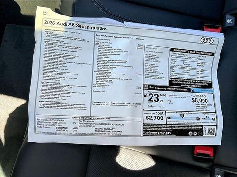 New 2026 Audi A6 Premium Plus image 14