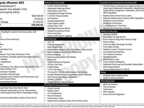 Used 2022 Toyota 4Runner SR5 RWD image 6