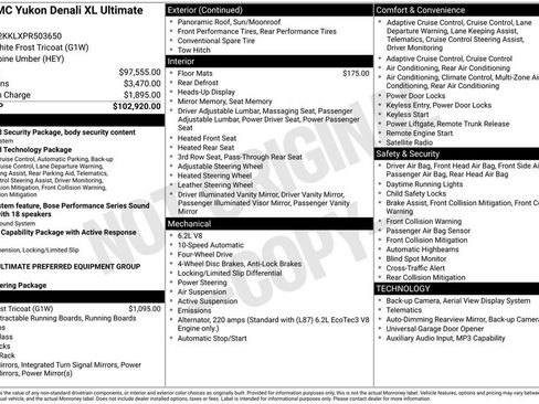 Used 2023 GMC Yukon XL Denali Ultimate AWD/4WD image 32