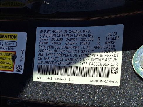 Certified 2023 Honda Civic LX image 27