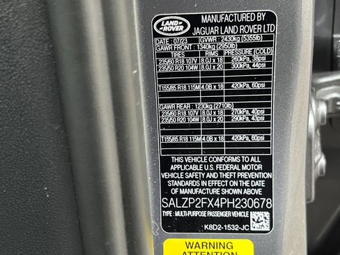 Used 2023 Land Rover Range Rover Evoque SE image 9