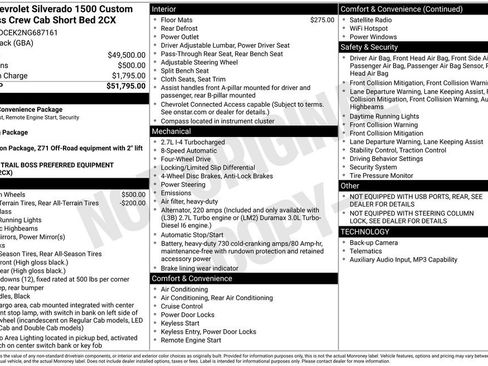 Used 2022 Chevrolet Silverado 1500 Custom Trail Boss AWD/4WD image 11