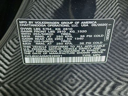 Used 2021 Volkswagen Atlas SE w/ Panoramic Sunroof Package FWD image 12