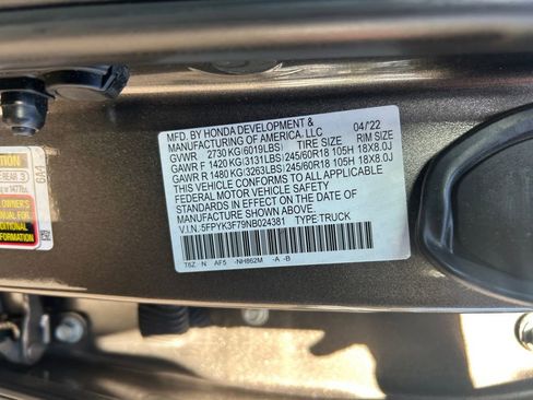 Used 2022 Honda Ridgeline RTL-E image 35