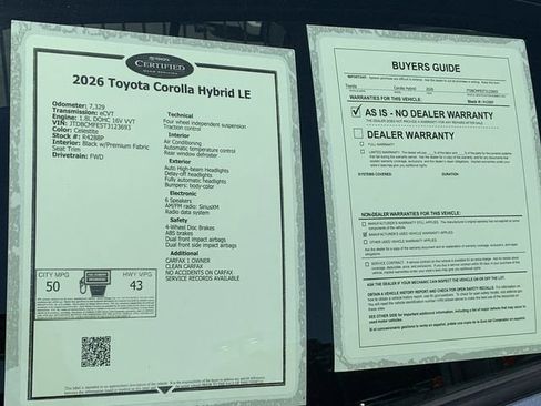 Used 2026 Toyota Corolla LE w/ LE Premium Package FWD image 36