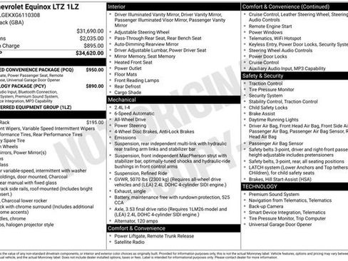 Used 2016 Chevrolet Equinox LTZ w/ Enhanced Convenience Package image 3