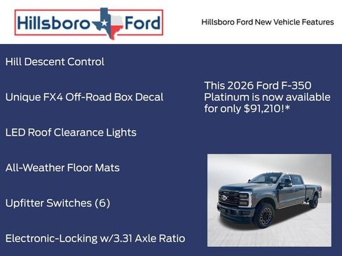 New 2026 Ford F350 Platinum w/ FX4 Off-Road Package image 13