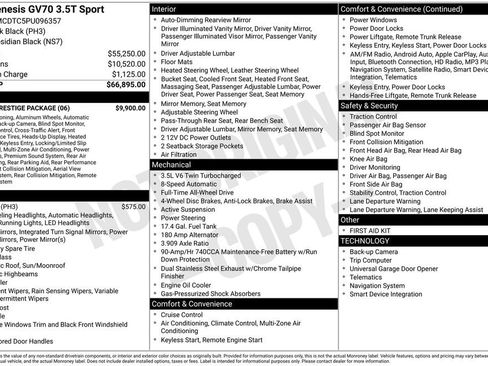 Used 2023 Genesis GV70 3.5T Sport w/ Sport Prestige Package image 5