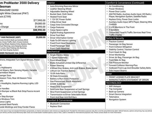 New 2024 RAM ProMaster 3500 w/ Delivery Van Package image 34