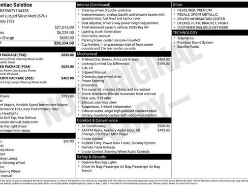 Used 2007 Pontiac Solstice Convertible w/ Premium Package RWD image 33