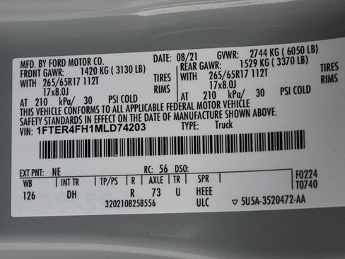 Used 2021 Ford Ranger Lariat w/ Equipment Group 501A High image 33