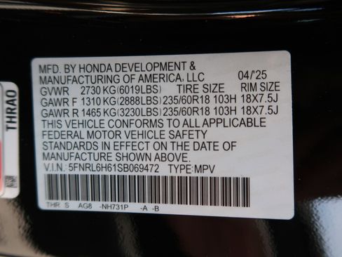 Used 2025 Honda Odyssey EX-L image 48