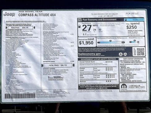 New 2025 Jeep Compass Latitude w/ Sun & Sound Group image 13