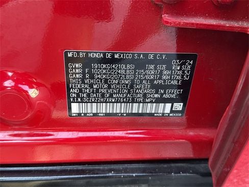 Certified 2024 Honda HR-V EX-L image 38