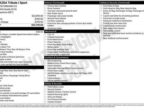 Used 2011 MAZDA Tribute i Sport FWD image 33