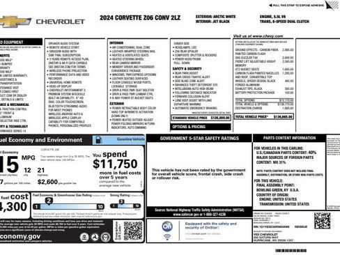 Used 2024 Chevrolet Corvette Z06 w/ Battery Protection Package image 30
