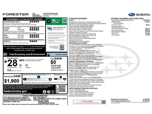 Used 2025 Subaru Forester Touring AWD/4WD image 44