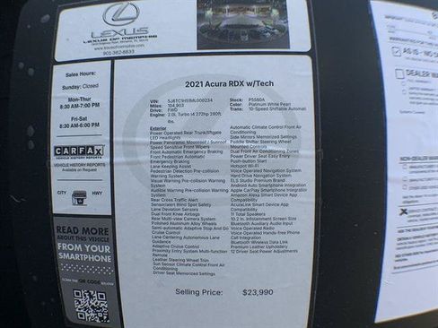 Used 2021 Acura RDX w/ Technology Package FWD image 26