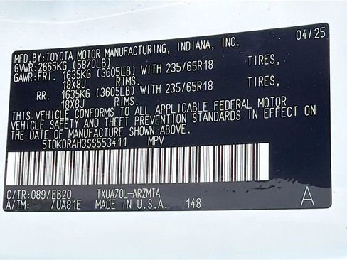 Used 2025 Toyota Highlander XLE image 44