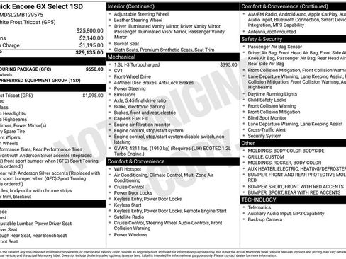 Certified 2021 Buick Encore GX Select w/ Sport Touring Package FWD image 22