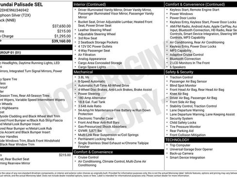 Used 2022 Hyundai Palisade SEL AWD/4WD image 36