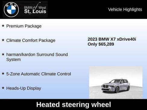 Used 2023 BMW X7 xDrive40i w/ Premium Package image 82