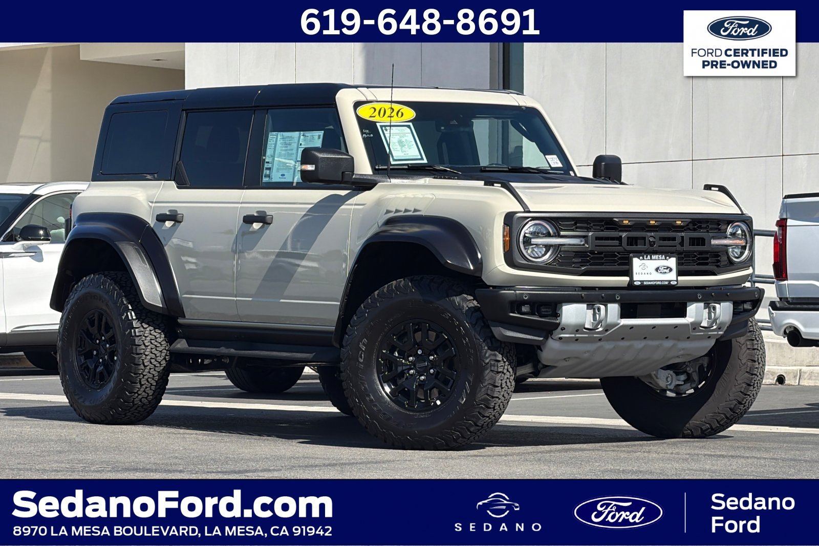 Certified 2026 Ford Bronco Raptor AWD/4WD image 1