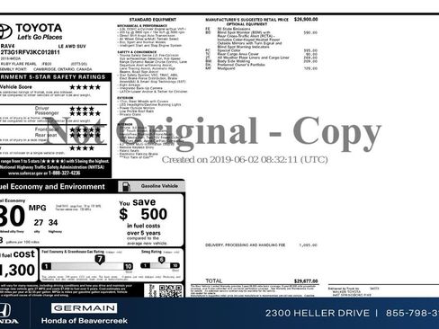 Used 2019 Toyota RAV4 LE w/ All Weather Liner Package AWD/4WD image 31