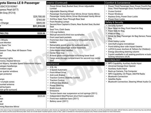 Used 2012 Toyota Sienna LE w/ Towing Pkg FWD image 23